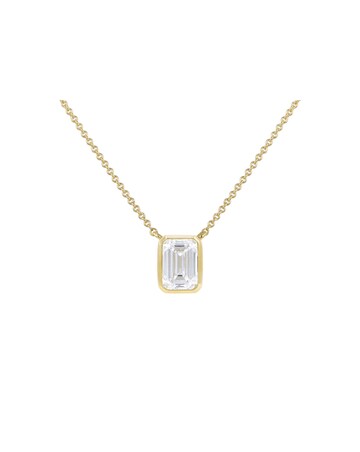 9ct Yellow Gold Lab Diamond 1Ct Necklace