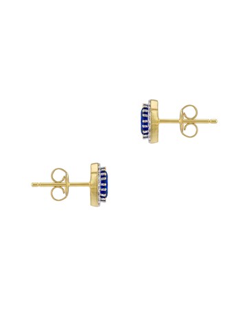 9ct Yellow Gold Lab Diamond Sapphire Er
