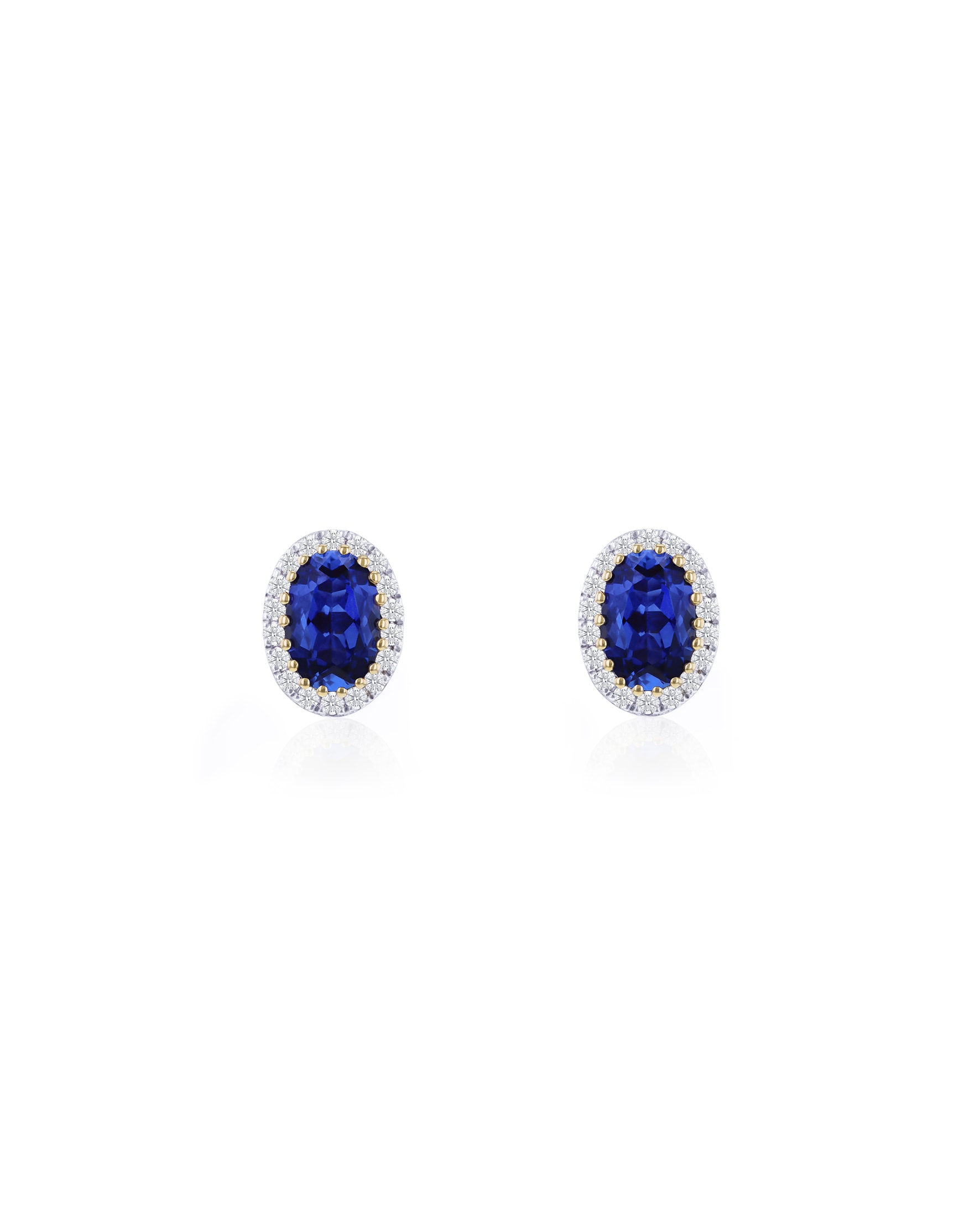 New In - 9ct Yellow Gold Lab Diamond Sapphire Er