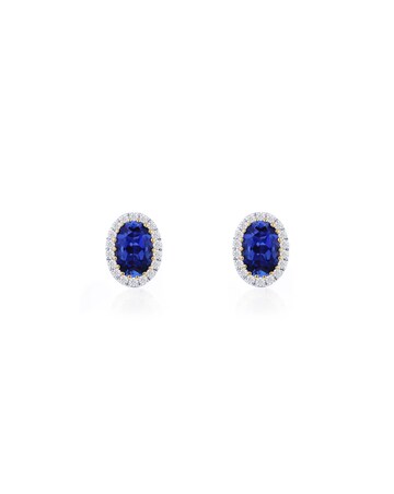 9ct Yellow Gold Lab Diamond Sapphire Er