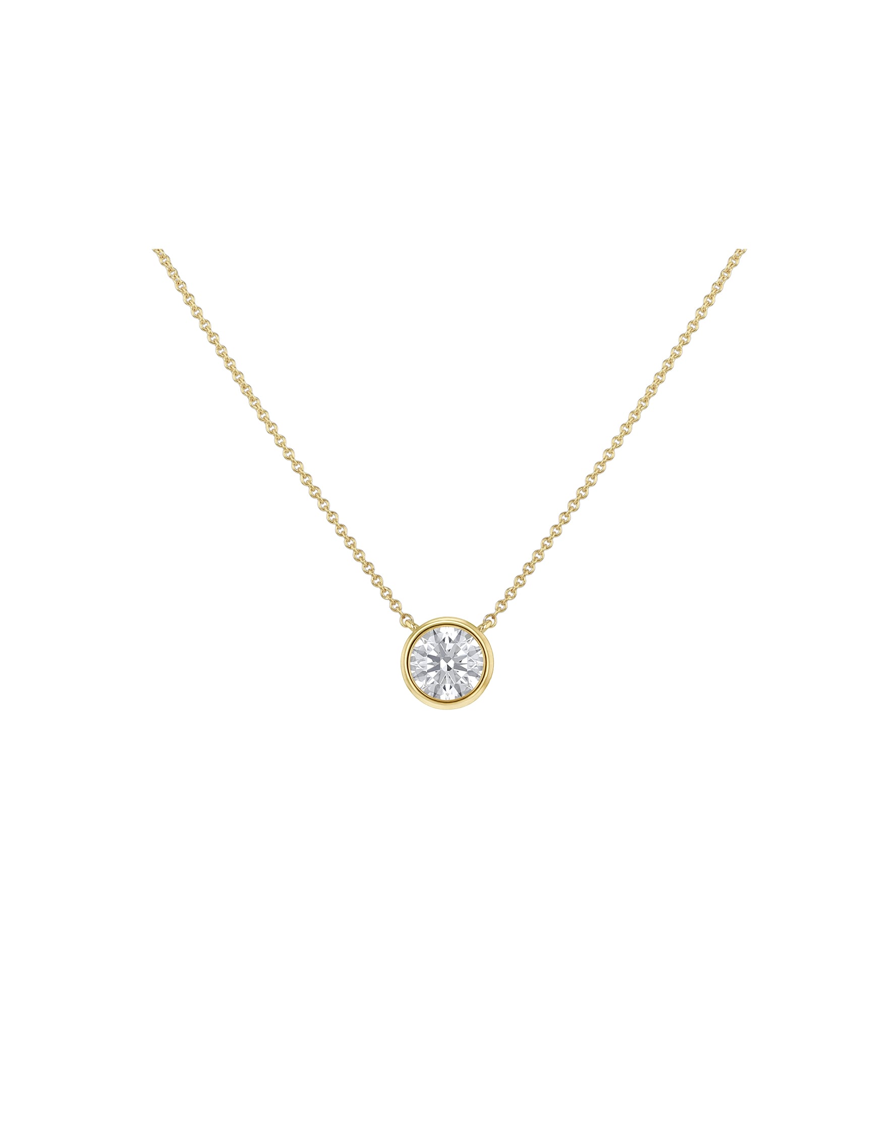 New In - 9ct Yellow Gold Lab Diamond 1Ct Necklace