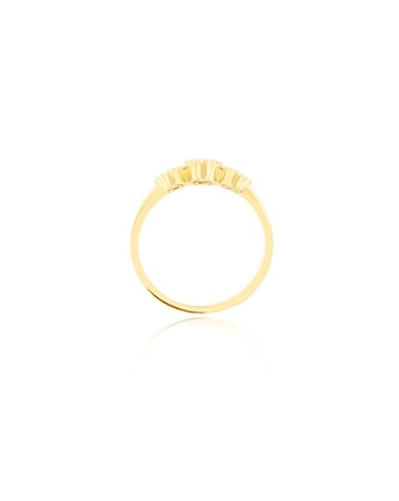 9ct Yellow Gold Lab Diamond Ruby Ring
