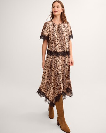 Monsoon Babette Leopard Print Lace Top