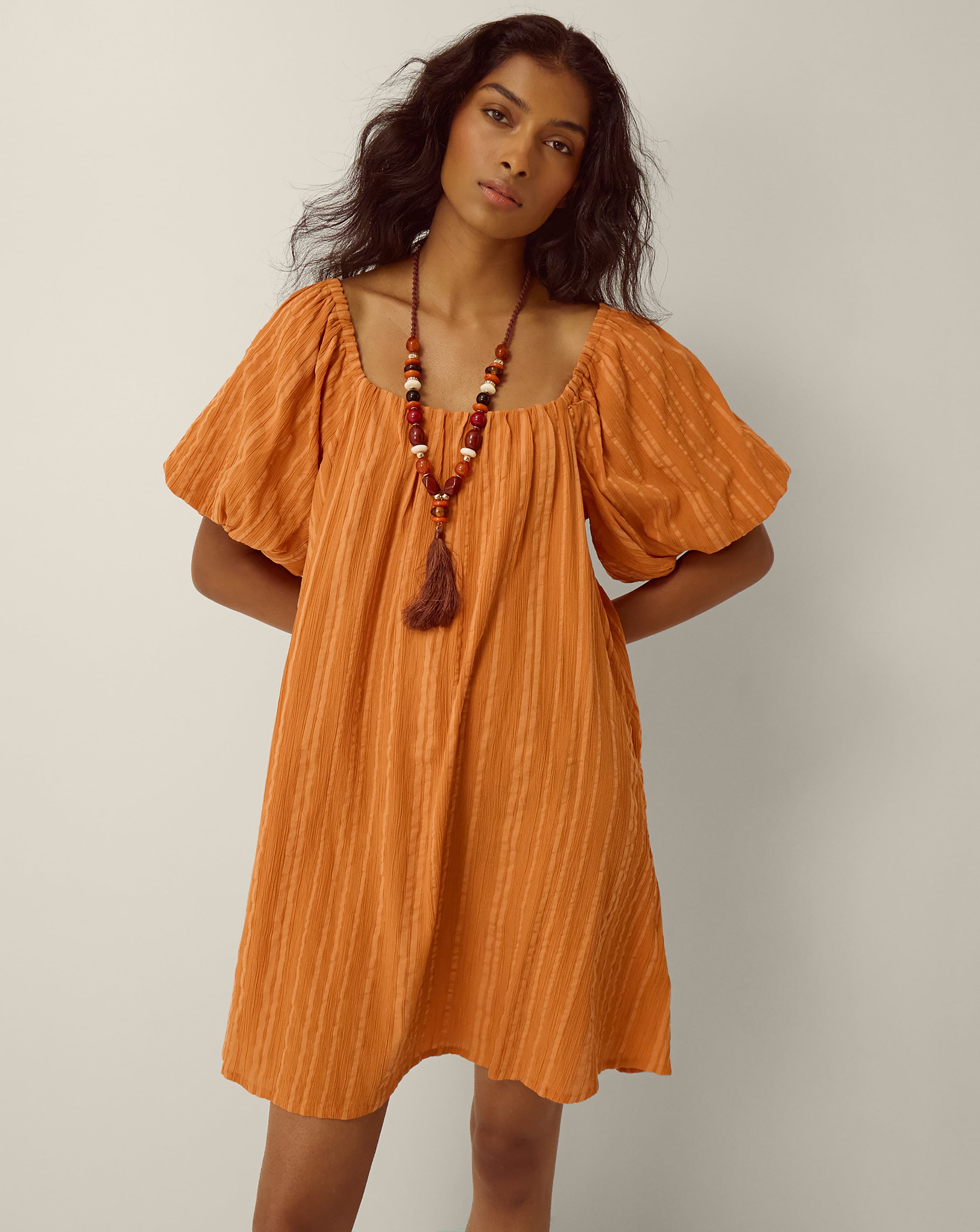 New In - Monsoon Yara Puff Sleeve Mini Dress
