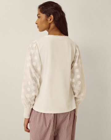 Monsoon Ferne V-Neck Polka Dot Top