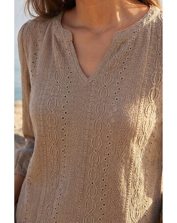 Roman Broderie Detail Tunic Top