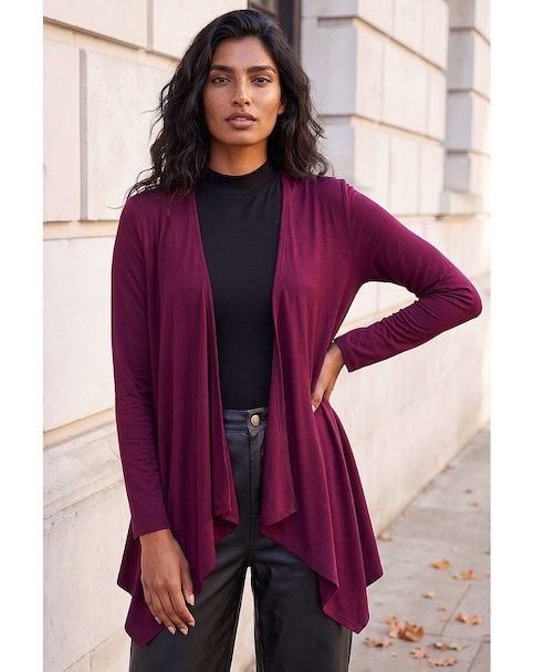 Roman Waterfall Stretch Cardigan