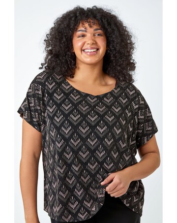 Roman Curve Glitter Stretch Shift Dress