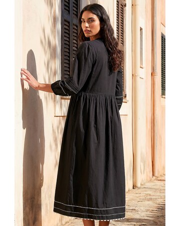 Roman Ric Rac Collared Midi Dress