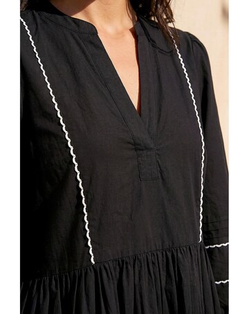 Roman Ric Rac Collared Midi Dress