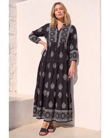 Roman Baroque Border Midi Dress