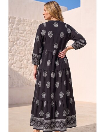 Roman Baroque Border Midi Dress