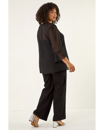 Roman Curve Pintuck Pleat Top