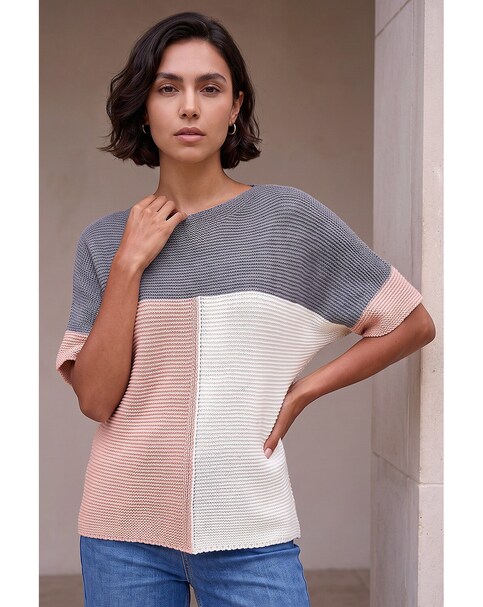 Roman Colour Block Knitted Jumper