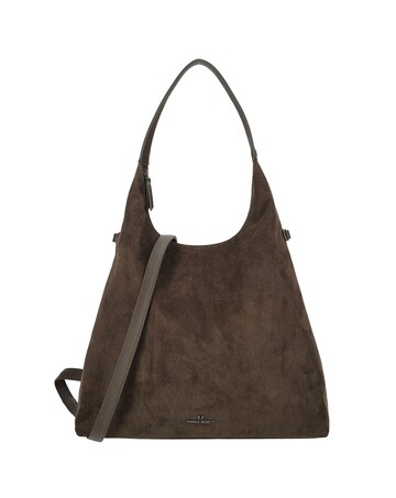 Norah Single Handle Vegan Suede Shoulder Shopper Bag