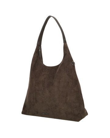 Norah Single Handle Vegan Suede Shoulder Shopper Bag