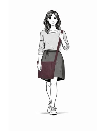 Roxy Vegan Leather Shoulder Bag with Nylon Strap