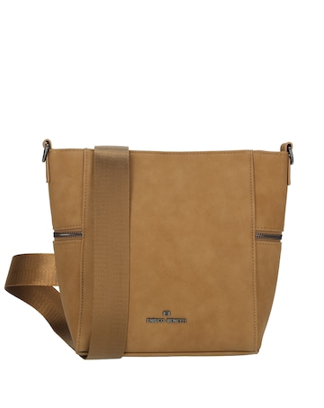 Roxy Vegan Leather Shoulder Bag with Nylon Strap