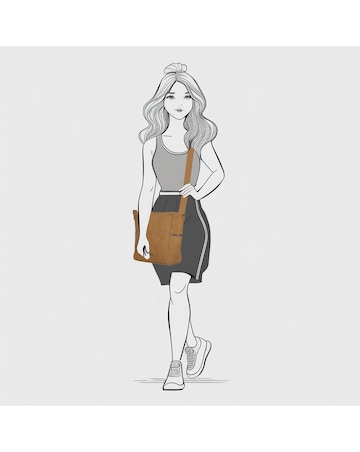 Roxy Vegan Leather Shoulder Bag with Nylon Strap