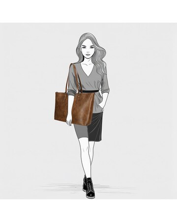 Julia 2 Handle Vegan Leather Shopper 15" Laptop