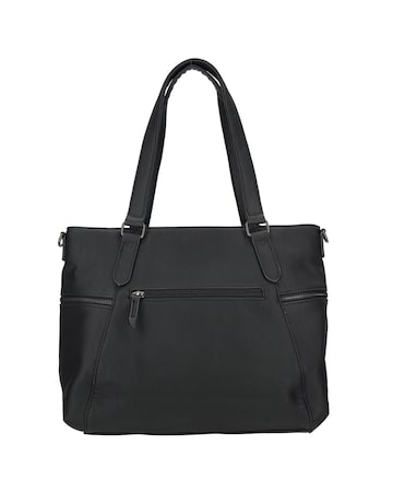 Roxy Two Handle Vegan Leather Shoulder Bag with Nylon Strap
