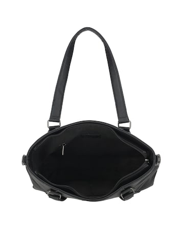 Roxy Two Handle Vegan Leather Shoulder Bag with Nylon Strap