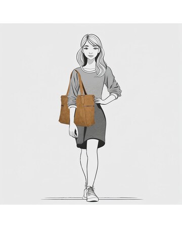 Roxy Two Handle Vegan Leather Shoulder Bag with Nylon Strap