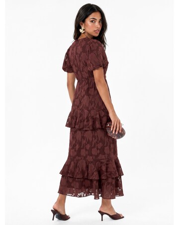 Anaya Burnout Fabric Midaxi Dress