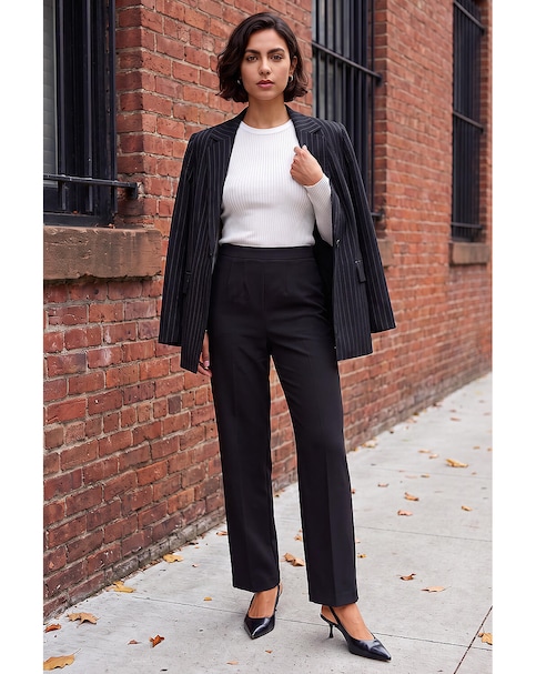 Roman Straight Leg Ponte Stretch Trouser