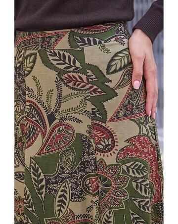 Roman Paisley Print Skirt