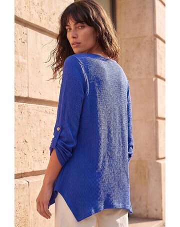 Roman Textured Stretch Tunic Top