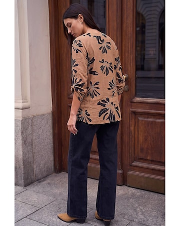 Roman Floral V-Neck Top