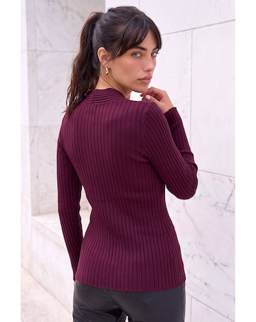 Roman Cable Rib Knit Jumper