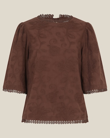 Monsoon Sabine Floral Embroidered Top