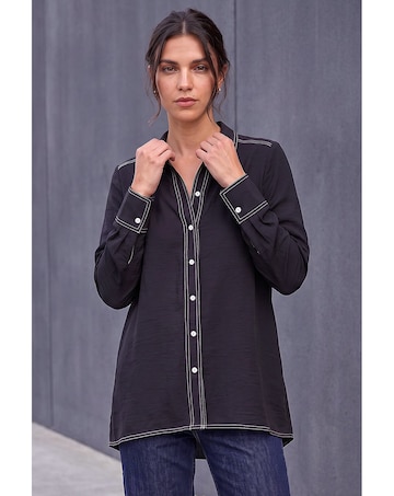 Roman Contrast Stitch Shirt