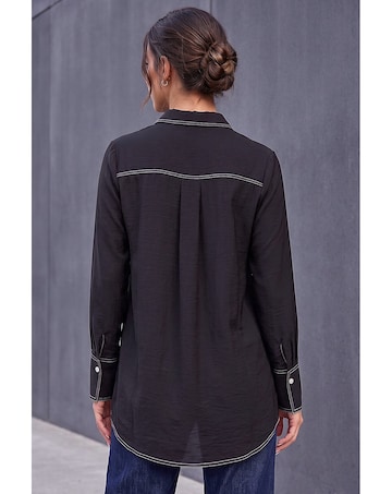 Roman Contrast Stitch Shirt