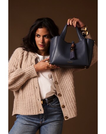 Luella Grey Etta Denim Blue Small Tote