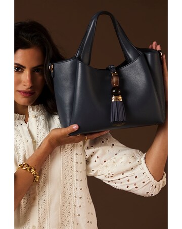Luella Grey Etta Denim Blue Small Tote