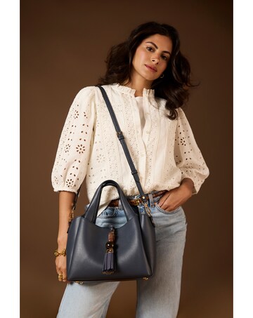 Luella Grey Etta Denim Blue Small Tote