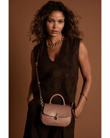 Luella Grey Delia Pecan Top Handle Crossbody