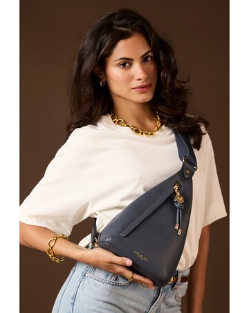 Luella Grey Darla Denim Blue Sling Crossbody