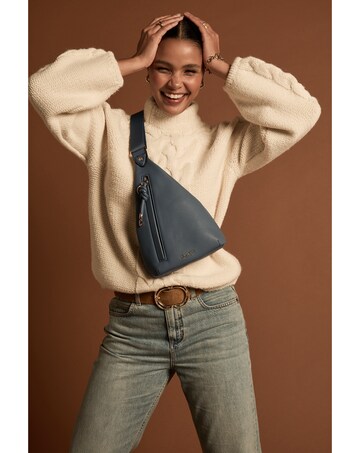 Luella Grey Darla Denim Blue Sling Crossbody