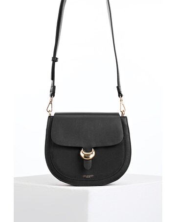 Luella Grey Venetia Black Saddle Crossbody