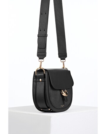 Luella Grey Venetia Black Saddle Crossbody