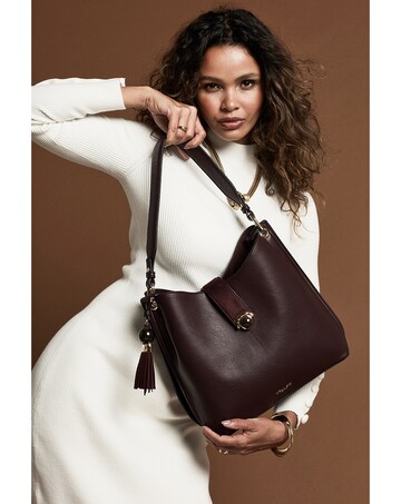 Luella Grey Andrea Black Cherry Hobo