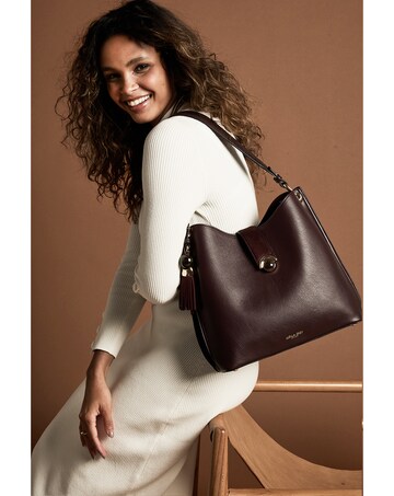 Luella Grey Andrea Black Cherry Hobo