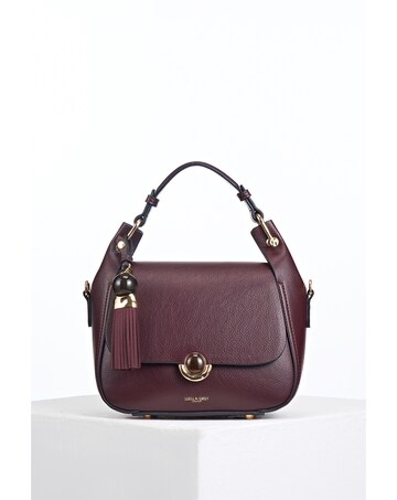 Luella Grey Diana Black Cherry Top Handle Crossbody