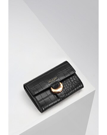 Luella Grey Letitia Black Croc Medium Purse