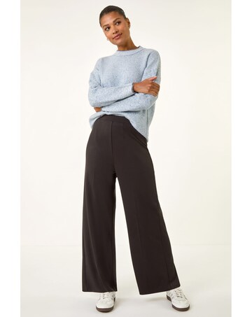 Roman Wide Leg Ponte Stretch Trouser