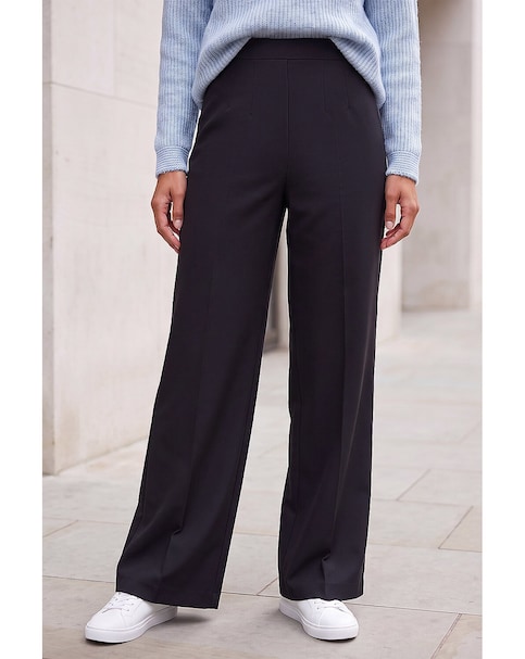 Roman Wide Leg Ponte Stretch Trouser